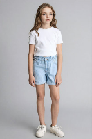Resim Defacto Kız Çocuk Kot&Kanvas Şort B8113A8/NM63