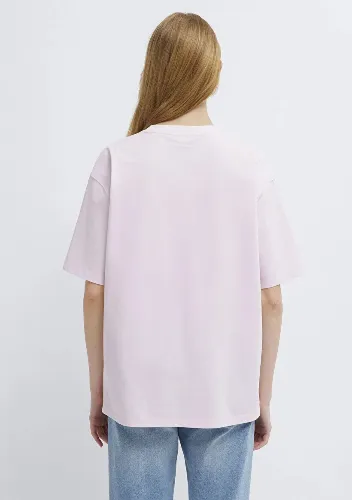 Resim Mavi Baskılı Kadın T-shirt M1613884-70513