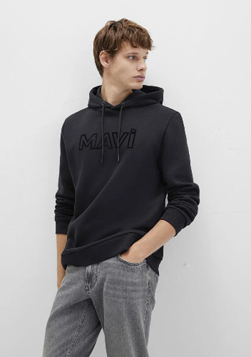 Resim Mavi Baskılı Erkek Sweat M0610941-900