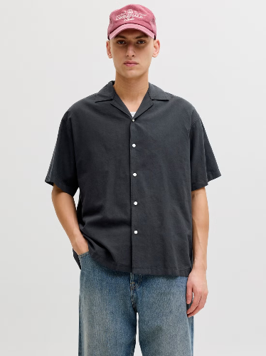 Resim Jack & Jones Jjebreeze Lınen Blend Resort Shırt Ss Sn Erkek Gömlek 12288594