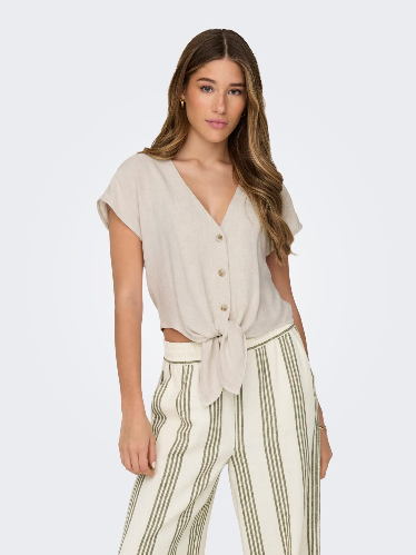 Resim Only Onlsıesta Ss Knot Lın Bl Shırt Pnt Noos Kadın Gömlek 15322270