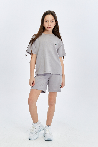 Resim Yenikoza Kız Çocuk Şort Takım