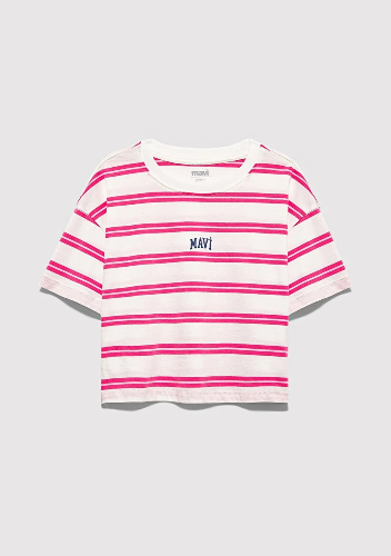 Resim Mavi Kız Çocuk T-shirt M7610387-91358