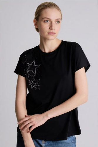 Resim Defacto Kadın T-shirt H2457AX/BK81