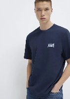 Resim Mavi Logo Tişört Derin Lacivert Erkek T-Shirt M0611714-70497