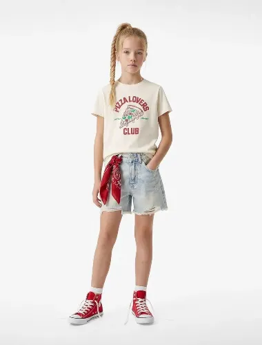 Resim Koton Kız Çocuk T-shirt 6SKG10315AK