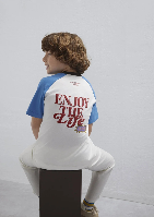 Resim Mavi Erkek Çocuk Tişört M6610410-70057