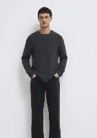 Resim Mavi Erkek T-Shirt M064622-26834 Uzun Kol