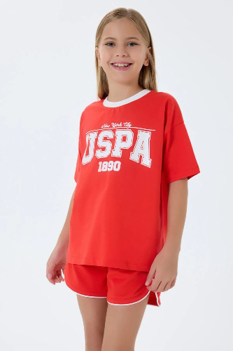 Resim U.S. Polo Assn Kids Kız Çocuk Şort Takım Us2524-4
