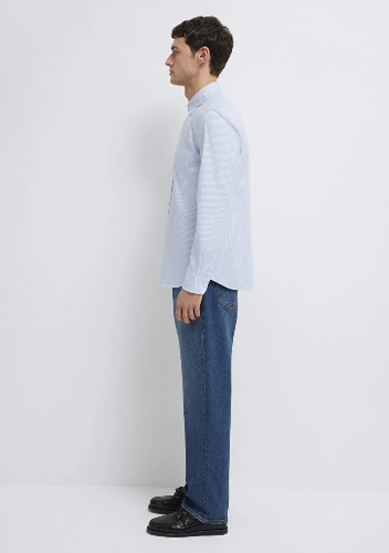 Resim Mavi Erkek Uzun Kol Gömlek M0211916-91471