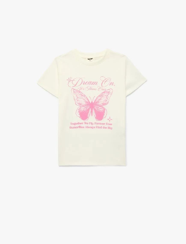 Resim Koton Kız Çocuk T-shirt 6SKG10299AK