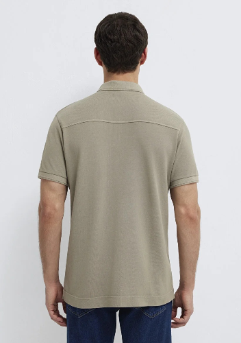 Resim Mavi Polo Yaka Erkek T-shirt M0613151-70360