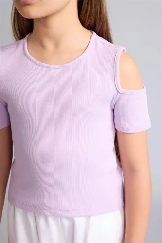 Resim Defacto Kız Çocuk T-shirt H7241A8/PR143