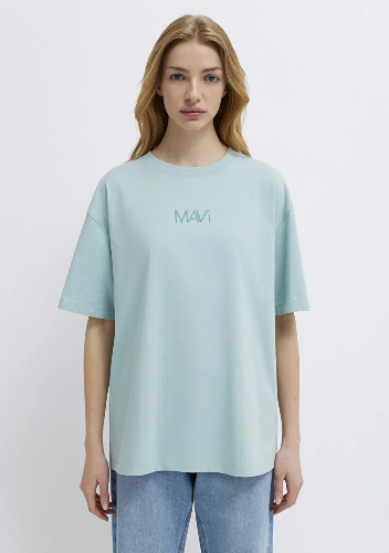 Resim Mavi Kadın T-shirt M1613884-71456