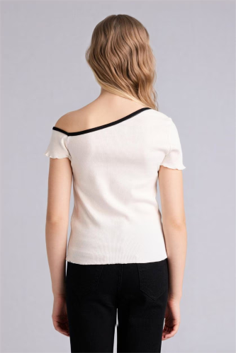 Resim Defacto Kız Çocuk T-shirt G7595A8/WT34