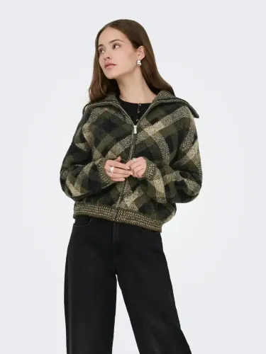 Resim Only Onlmaroon Ls Zıp Collar Cardıgan Knt Kadın Kazak 15358211