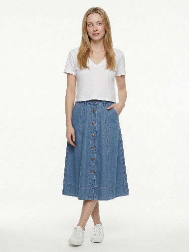 Resim Loft Kadın Kısa Kol T-shirt LF2043568