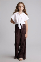 Resim Defacto Kız Çocuk Kısa Kol Gömlek H1519A8/WT34