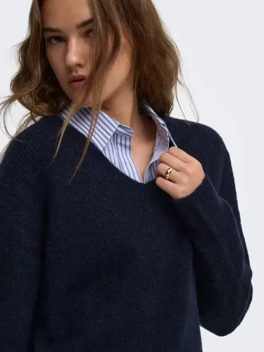 Resim Only Onlcamılla V-Neck L/S Pullover Knt Noos Kadın Kazak 15204588
