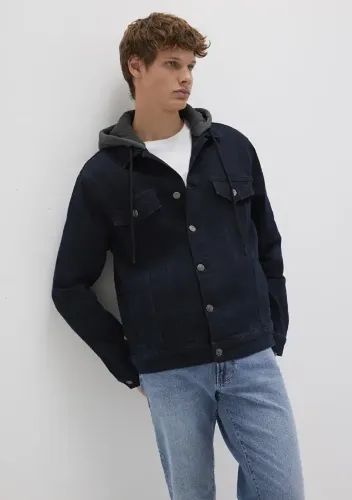 Resim Mavi Brandon Deep Erkek Jean Ceket M0112808-90770