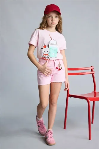 Resim Defacto Kız Çocuk T-shirt H3474A8/PN343