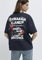 Resim Mavi Kadın T-shirt M1613921-70087