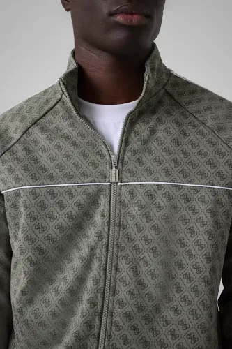 Resim Guess 4G All Over Jacquard Erkek Sweat Z6Yq16K4620-F8Tv