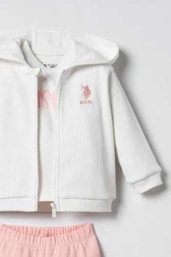 Resim U.S. Polo Assn Bebek Kız Bebek Sweat Takım USB3254