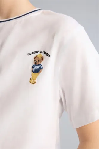 Resim Defacto Erkek Çocuk T-shirt H2951A8/WT34