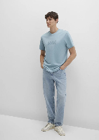Resim Mavi Erkek T-shirt M0612896-70838