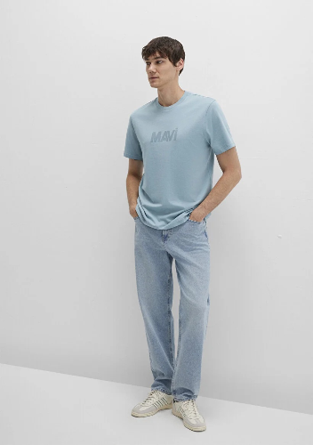 Resim Mavi Erkek T-shirt M0612896-70838