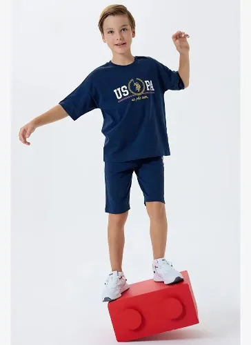 Resim U.S. Polo Assn Kids Erkek Çocuk Şort Takım Us2425-G