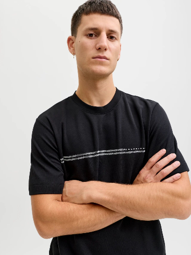 Resim Jack & Jones Jcofusıon Chest Brand Tee Ss Crew Noos Erkek T-Shirt 12289936