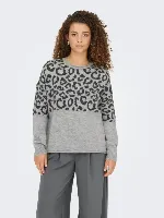 Resim Only Onljade Anımal Ls O-Neck Knt Noos Kadın Kazak 15294969