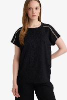 Resim Defacto Kadın T-shirt E1639AX/BK81