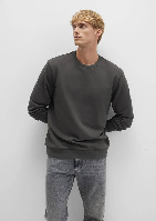 Resim Mavi Bisiklet Yaka Erkek Sweat M0S10421-70090