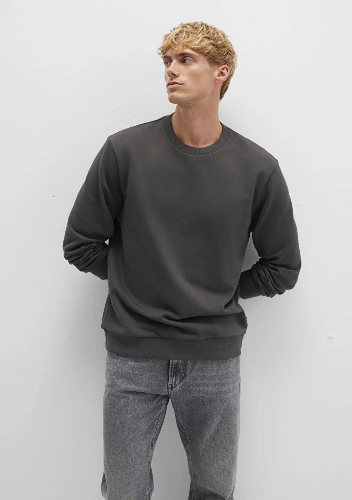 Resim Mavi Bisiklet Yaka Erkek Sweat M0S10421-70090