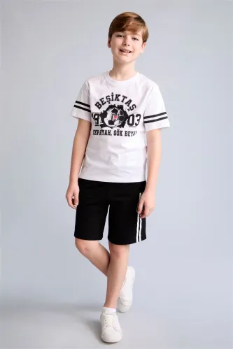 Resim Defacto Erkek Çocuk Kot&Kanvas Şort H8377A8/BK81
