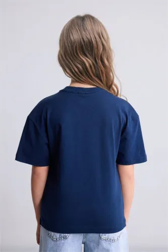 Resim Defacto Kız Çocuk T-shirt H7343A8/NV31