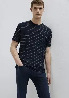 Resim Mavi Erkek T-shirt M0613334-70497