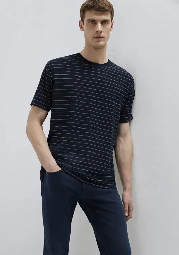Resim Mavi Erkek T-shirt M0613334-70497