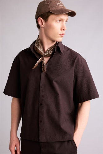 Resim Defacto Erkek Kısa Kol Gömlek F7974AX/BN337