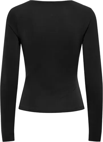 Resim Only Onlfree L/S O-Neck Drapıng Top Jrs Kadın T-shirt 15380710
