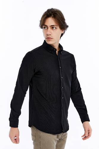 Resim Paul&More Yaka Düğmeli Ön Fitil Gömlek 70085