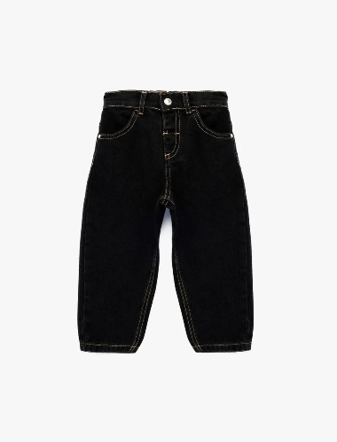 Resim Koton Erkek Bebek Jean Pantolon 6SMB40010TD