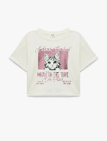 Resim Koton Kız Çocuk T-shirt 6SKG10507AK