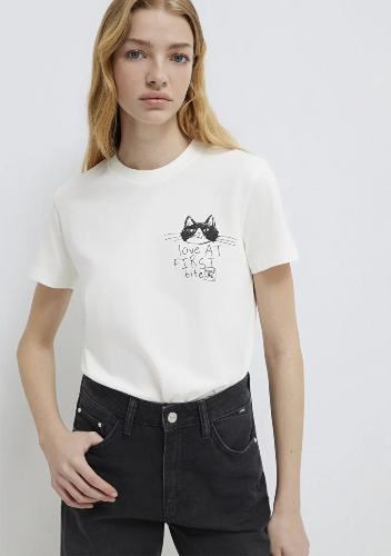 Resim Mavi Kadın T-shirt M1613723-70057