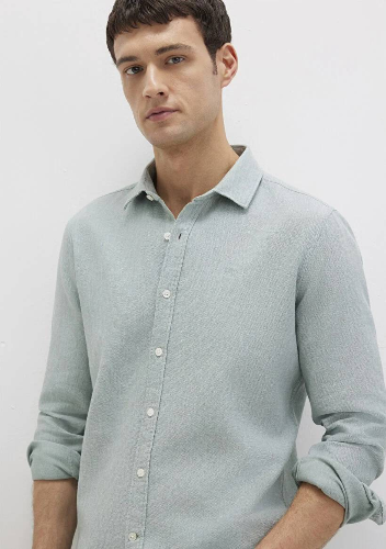 Resim Mavi Uzun Kol Erkek Gömlek M0211656-71478