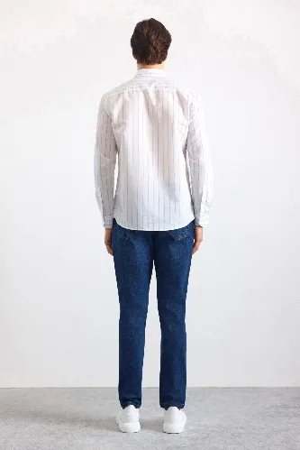 Resim Süvari Cotton Slım Uzun Kol Gömlek Erkek Gömlek SGM1008400002