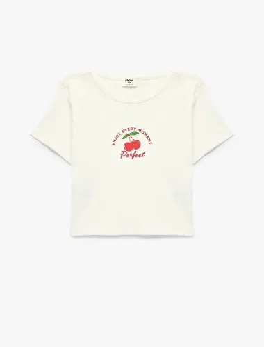 Resim Koton Kız Çocuk T-shirt 6SKG10477AK